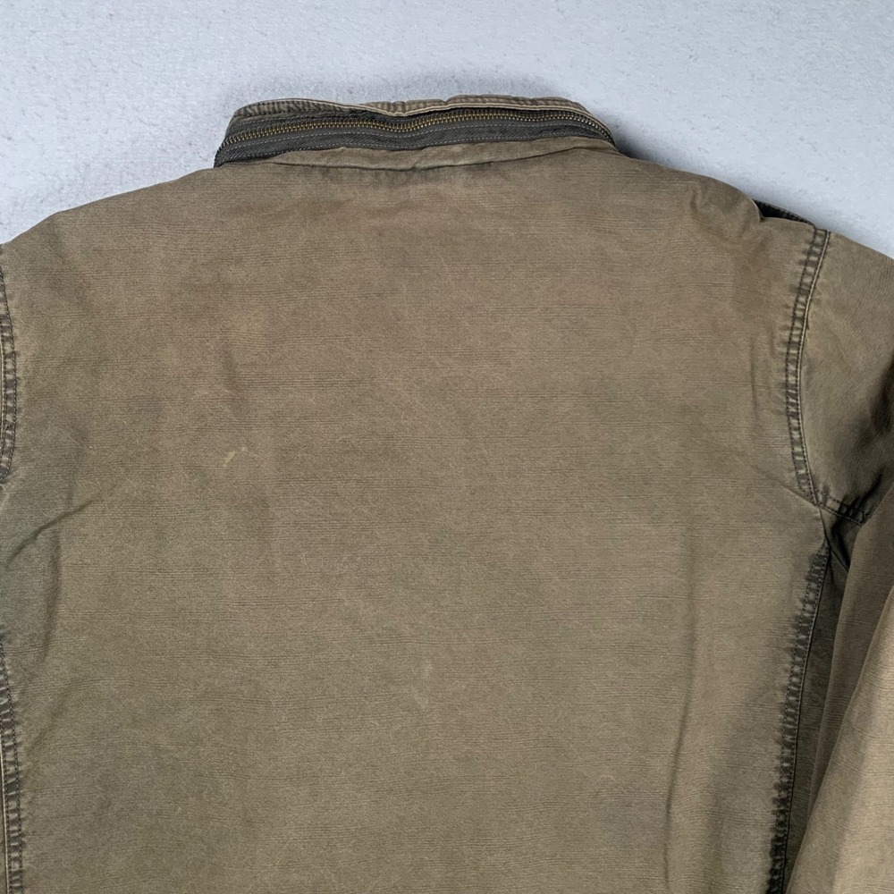 Levi Strauss Field Jacket Mens XLT Olive Green Cotton Canvas Quilted Utility - Picture 9 of 16